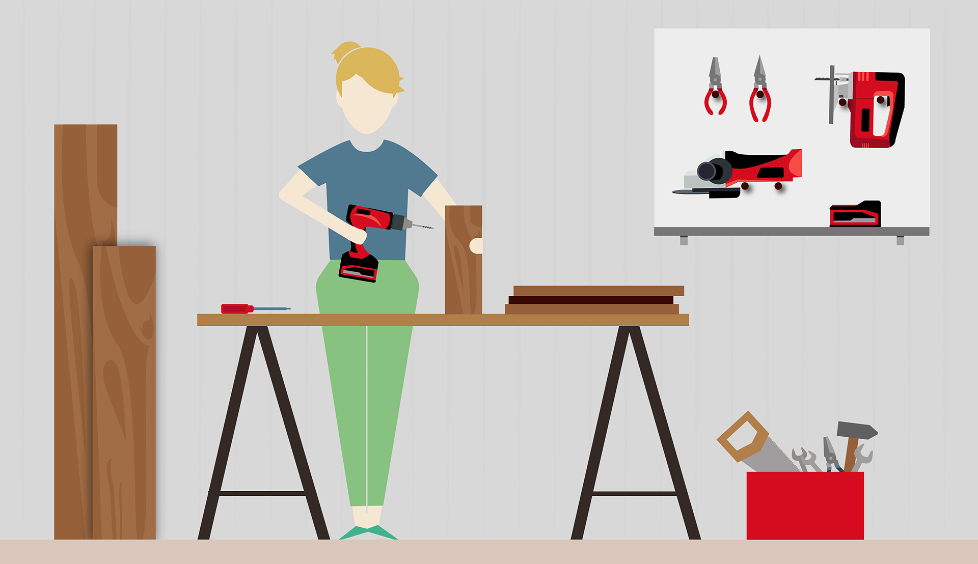 This graphic shows the trend that more women are discovering the DIY sector for themselves.