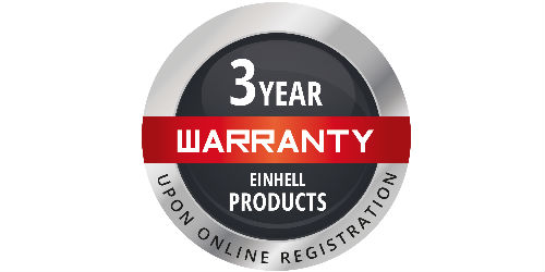 Three-year product warranty on our Einhell Power X-Change products.